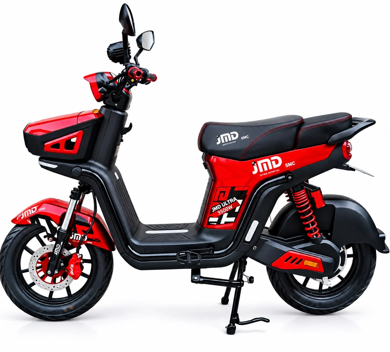 Bicimoto JMD Grillo Ultra roja y negra, fotografía suministrada del modelo