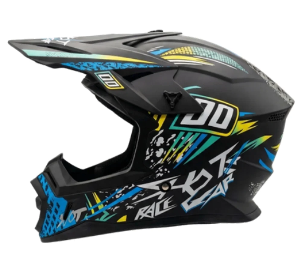 Casco cross JY-161-5 multicolor, fotografía del catálogo suministrado