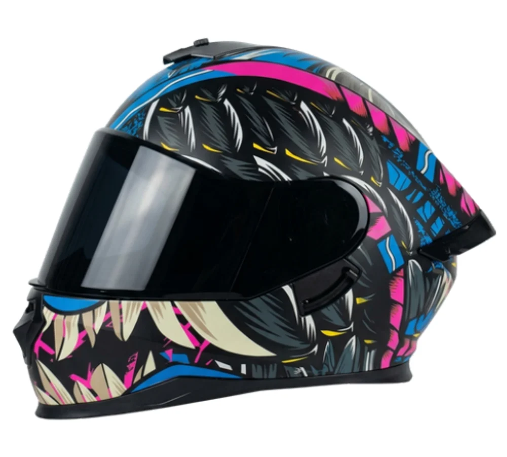 Casco doble visera JY188 visera negra, fotografía del catálogo suministrado