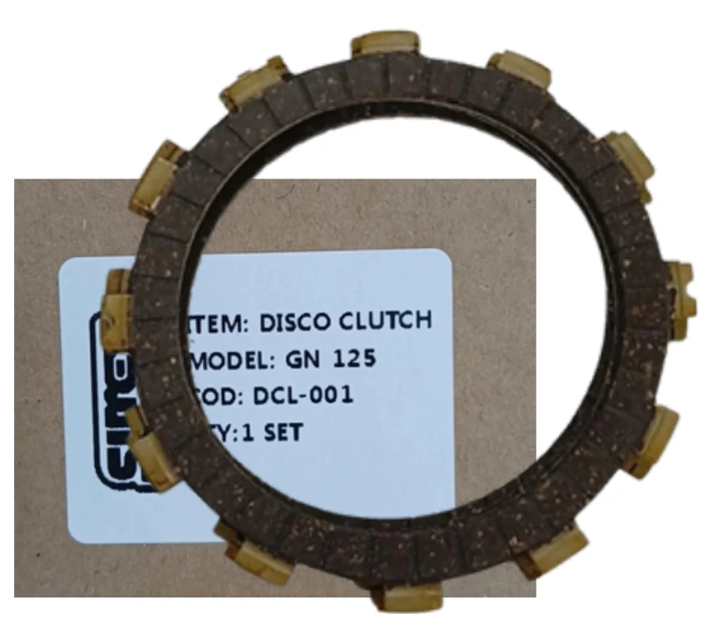 Disco de clutch GN125, fotografía del catálogo suministrado